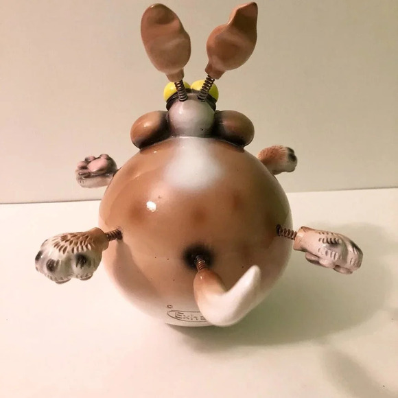 Exhart Wobble  Bobble Animal Coyote Paperweight with Spring Limbs Figurine - Picture 3 of 16